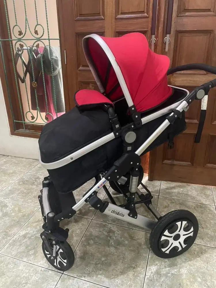 Stroller anak bayi chris & ollins recline hadap depan belakang