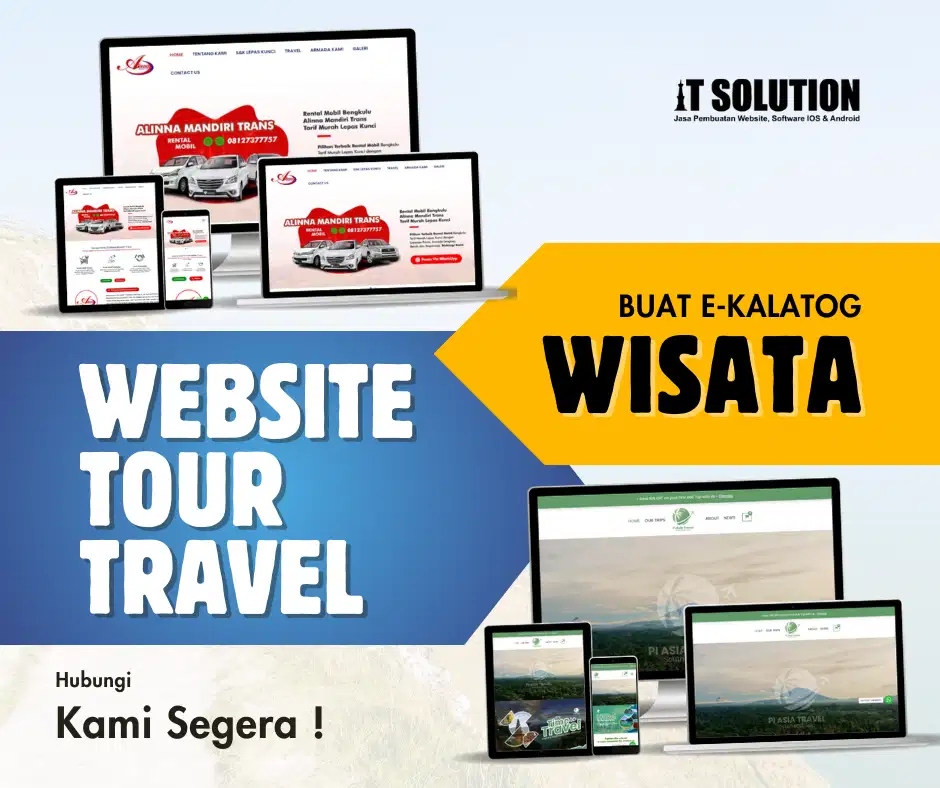 Website Tour & Travel | Fitur Booking Online & Galeri Wisata