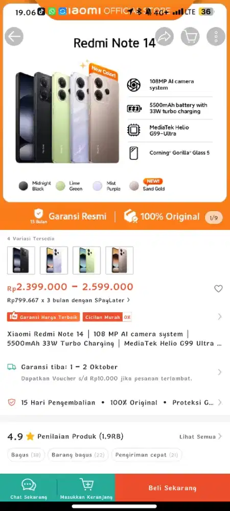 jual hp redmi note 14