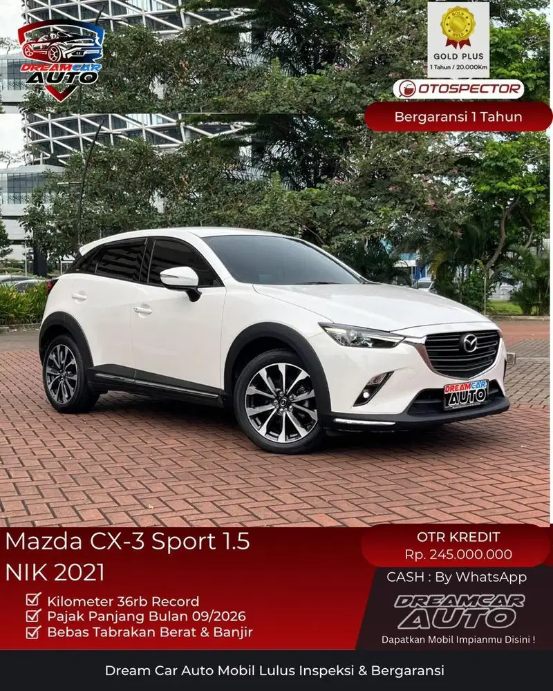 Mazda CX3 Sport 1.5 NIK 2021/2022 Putih CX-3 CX 3 PRO TOURING