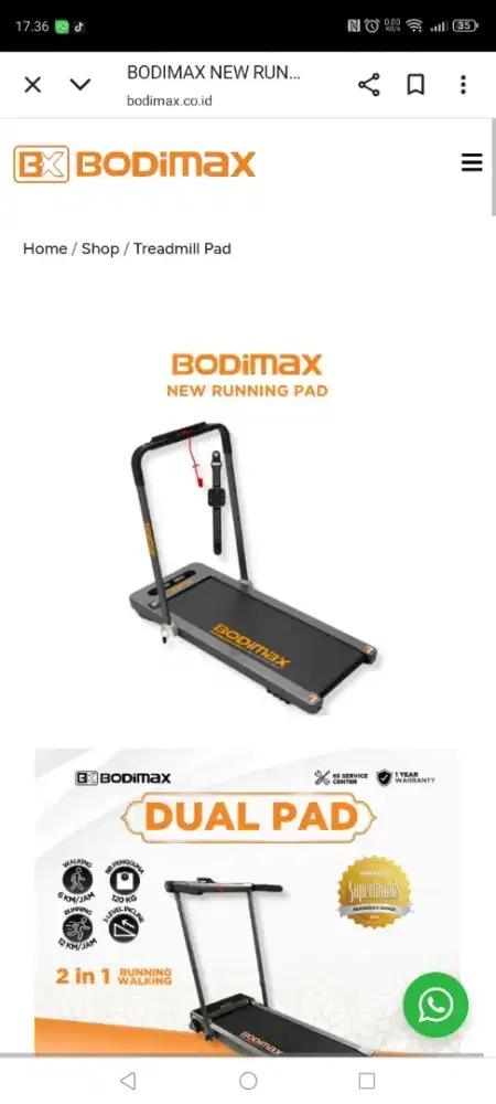 Trademill alat olahraga jogiing