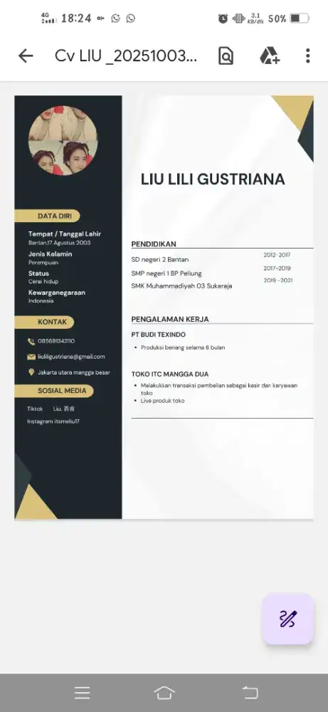 Info lowongan kerja