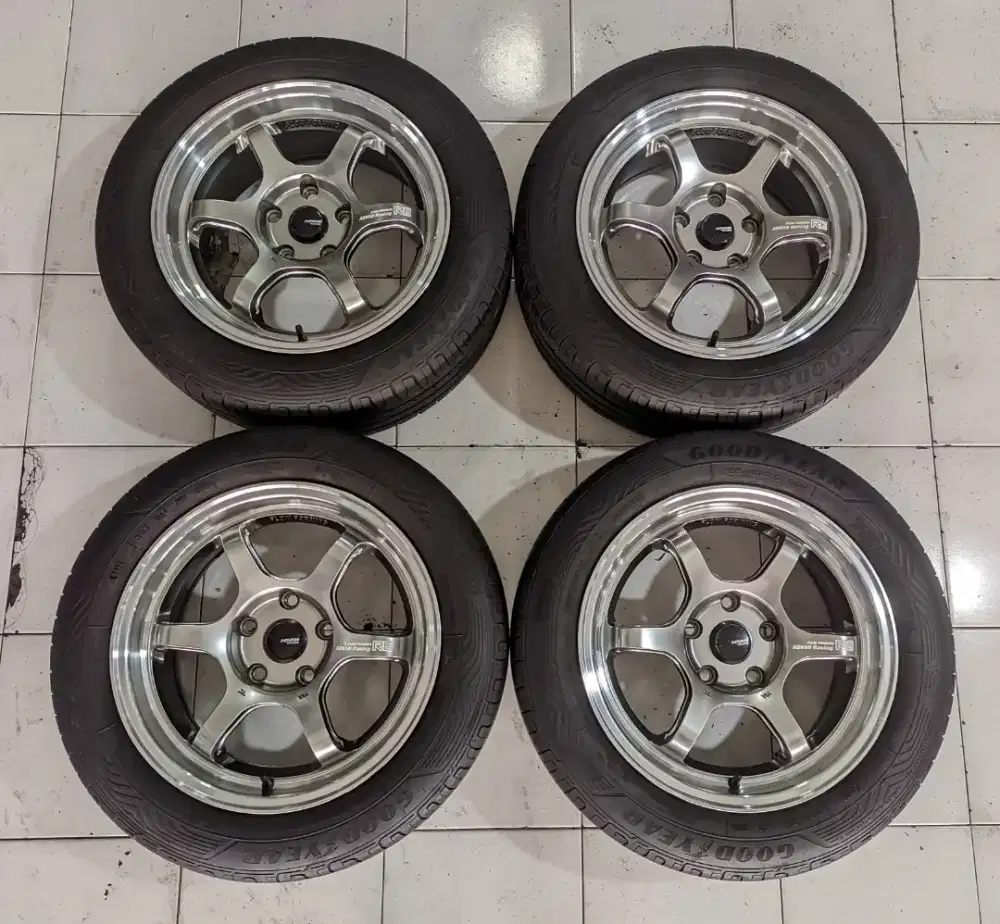 R16 Advan RGD2 L7,5 5x114 2nd Rasa baru+Ban 195 60. 80%
