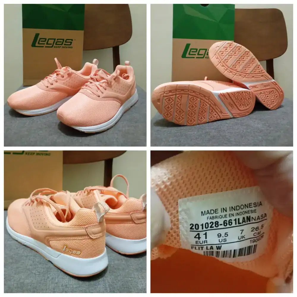 Sepatu Legas Peach Nectar White