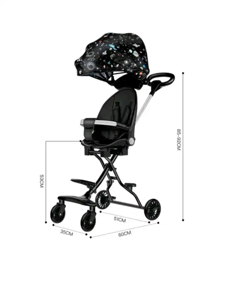 Stroller Baby 2 Arah Kereta Dorong Bayi Travelling Dilipat