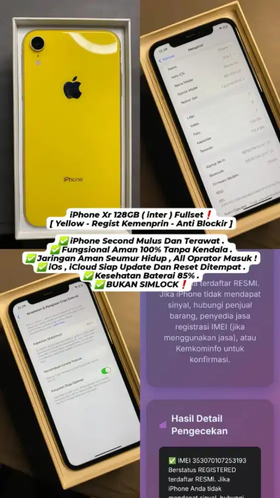 Iphone Xr 128Gb Sinyal Permanen Teregist