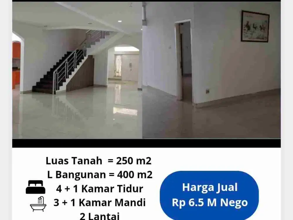 Rumah 2 Lantai Sunter Jakarta Utara Rp 6.5 M Nego