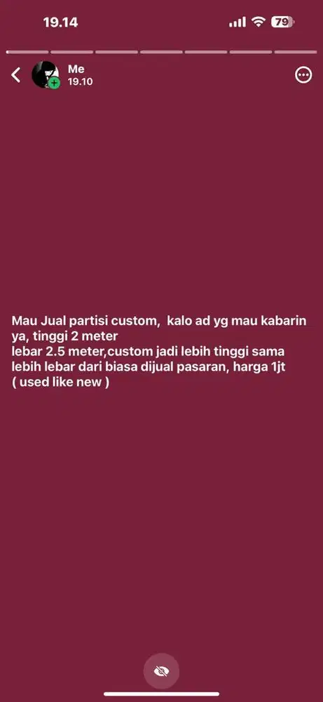 Mau jual Partisi custome