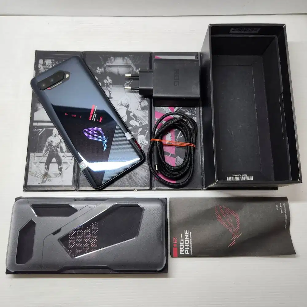 ASUS ROG PHONE 5S 8/256 BLACK LENGKAP CHARGER ORI! NO MINUS GAN!
