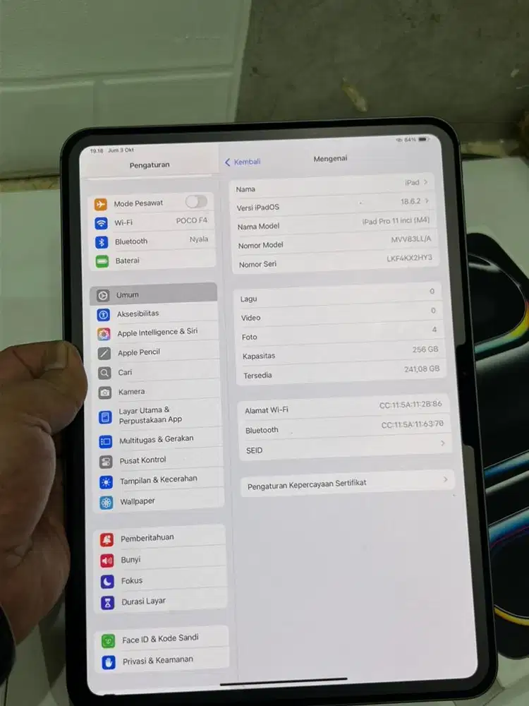 Ipad pro M4 256gb inter