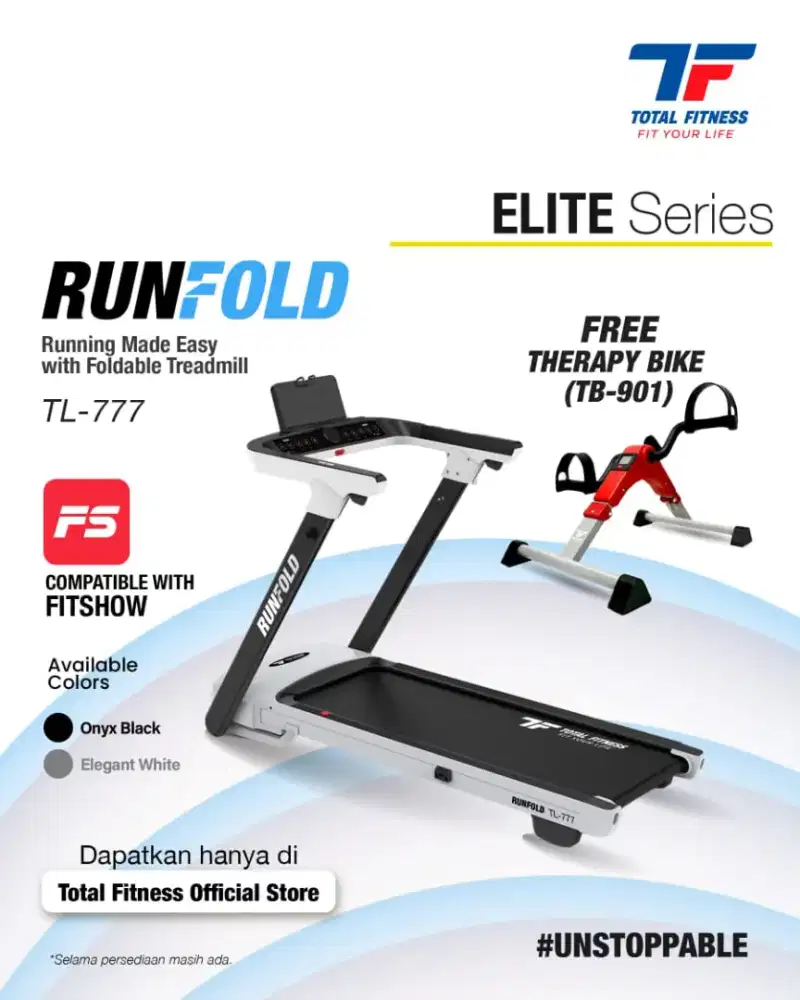 Treadmill Elektrik TL 777 Free Ongkir dan Pemasangan