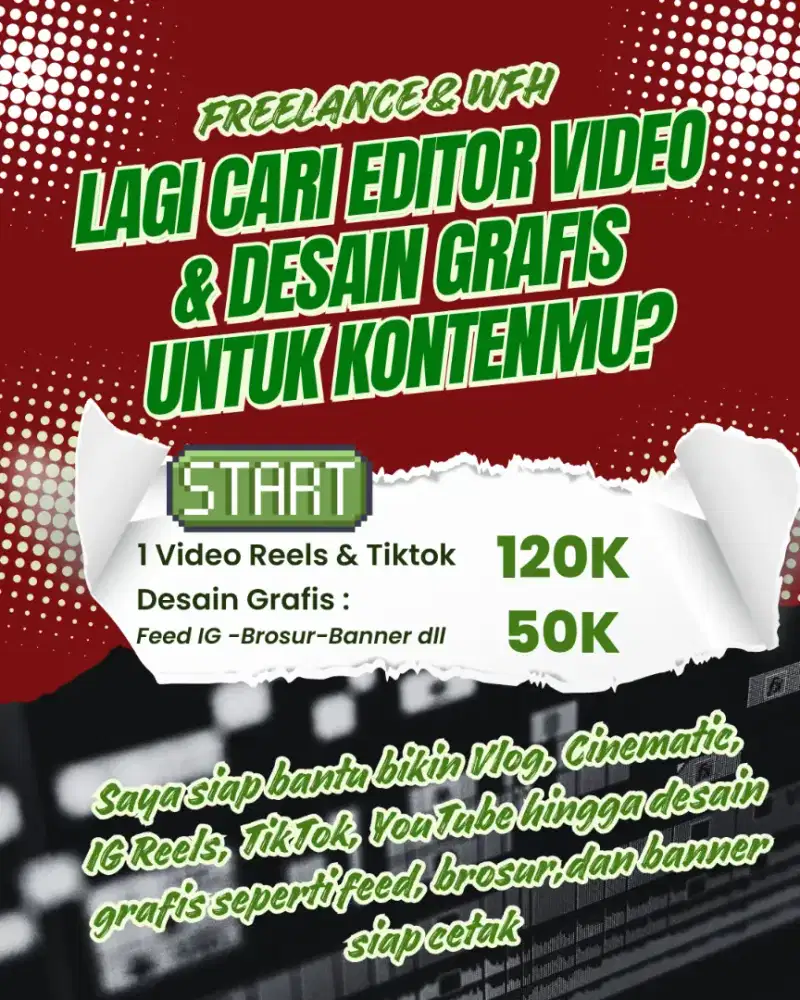 JASA FREELANCE EDITOR DAN DESAIN