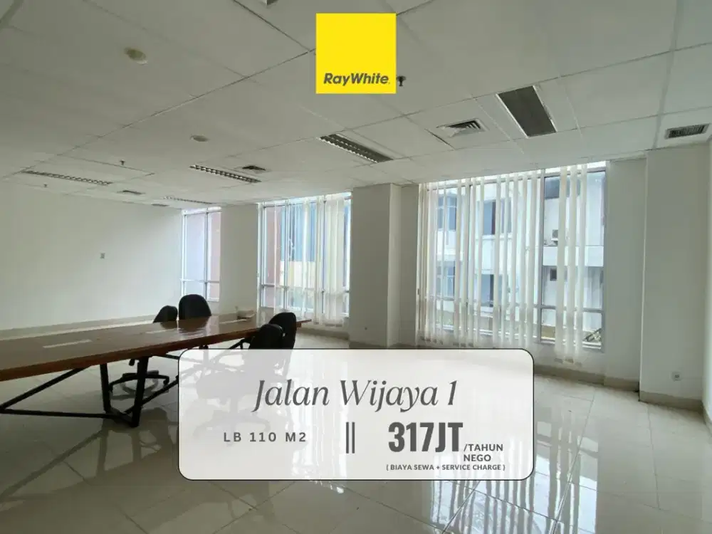 Disewakan Murah! Kantor/Tempat Usaha di Premium Area Jl Wijaya, Kby Baru