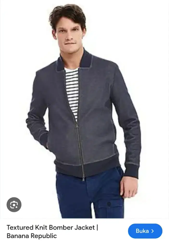Jaket bomber Textured knitwear Banana Republik japan