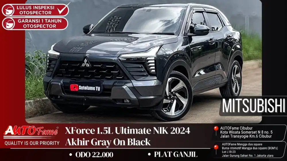 Mitsubishi XForce 1.5L Ultimate NIK 2024 Akhir Gray On Black