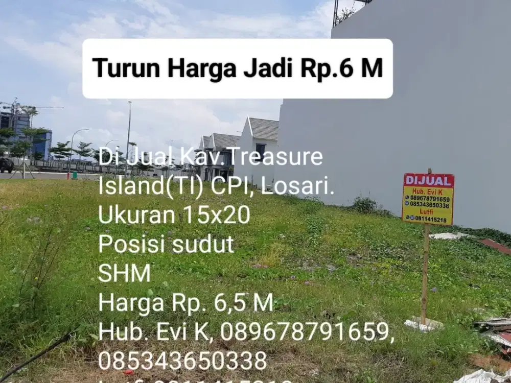 Dijual Kavling di CPI Treasure Island  Makassar