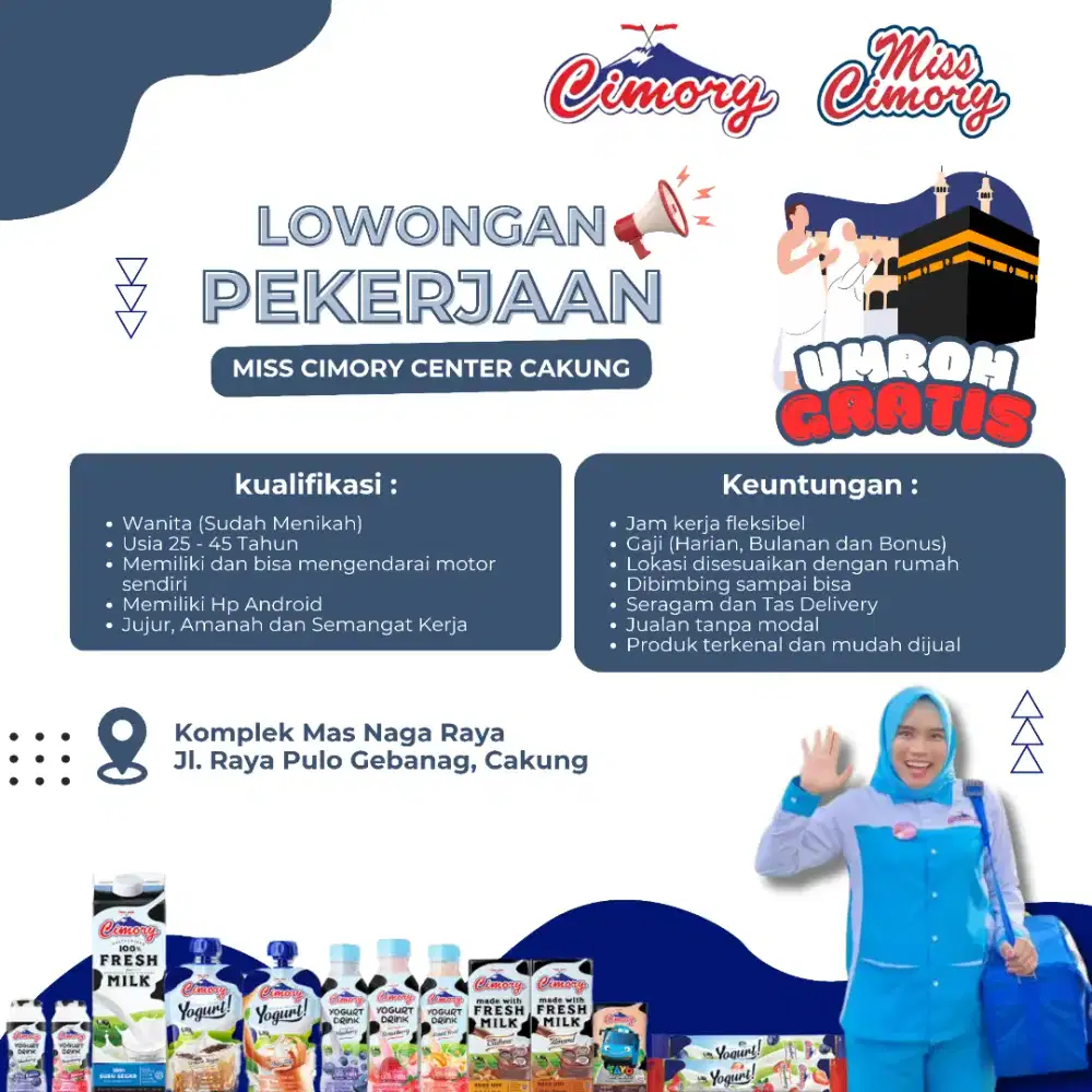 LOWONGAN PEKERJAAN MISS CIMORY CAKUNG
