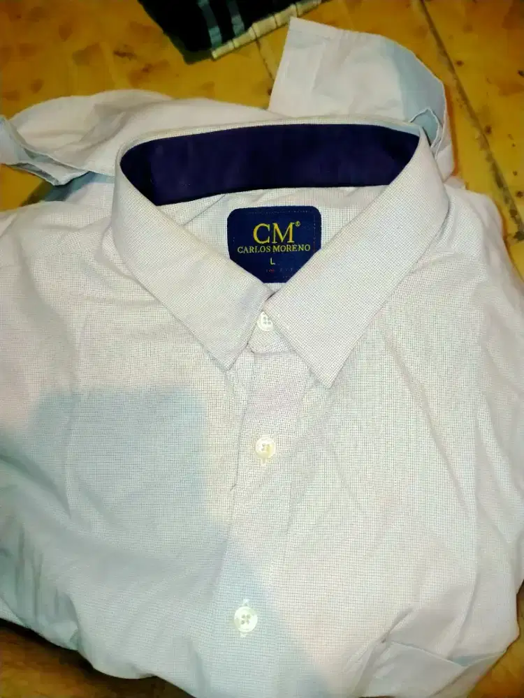 9 pcs Kemeja kantor lengan panjang & pendek brand & acara Size L