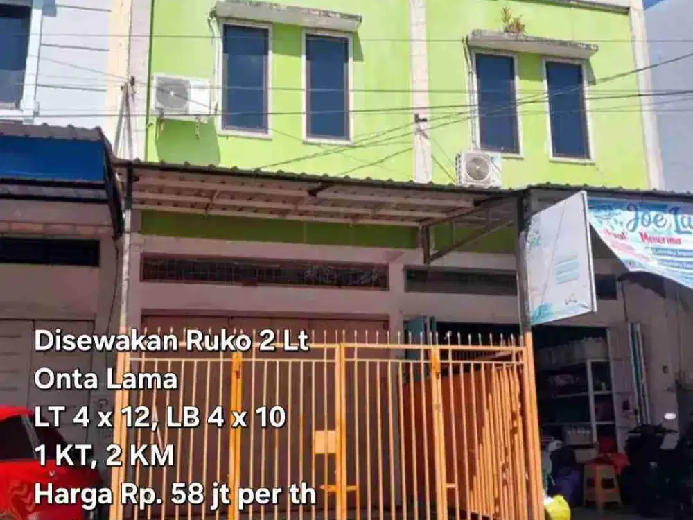 Disewakan Ruko 2 lt Jl. Onta Lama Makassar