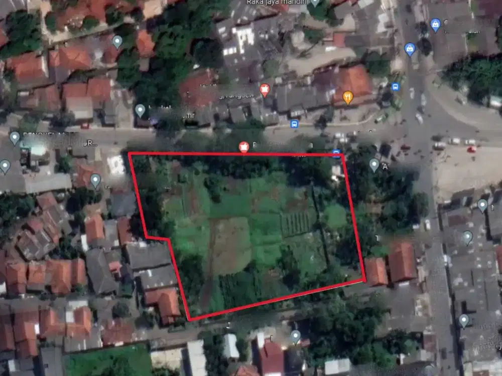 Tanah Luas 5.036 meter pinggir jalan besar dekat Taman Tekno BSD CITY di Muncul Puspitek Tangerang Selatan