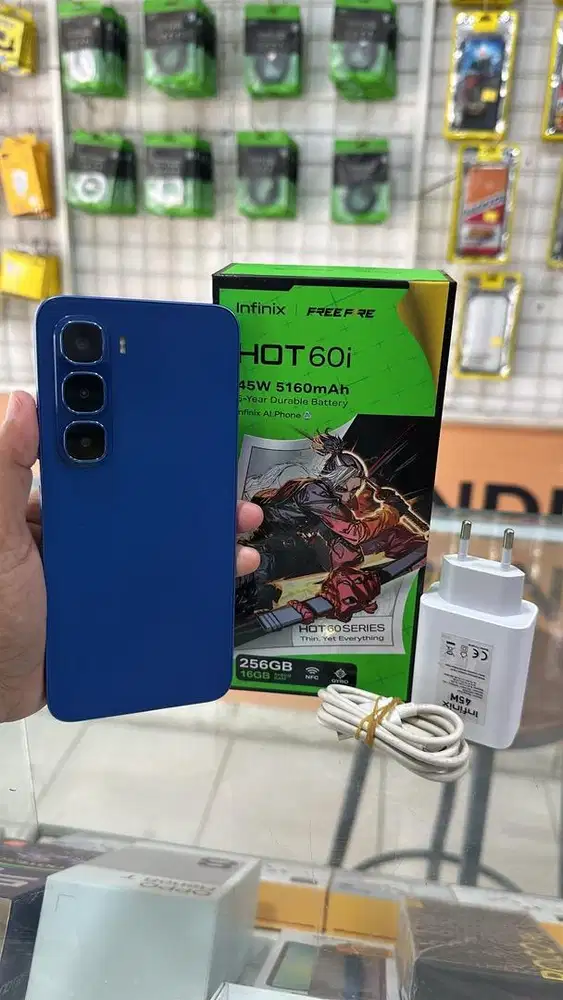 INFINIX HOT 60i RAM 16/256 FULLSET UMUR 1 bulan spek gaming (no minus)