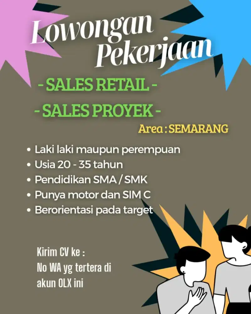 LOKER : SALES RETAIL DAN LOKER SALES PROYEK