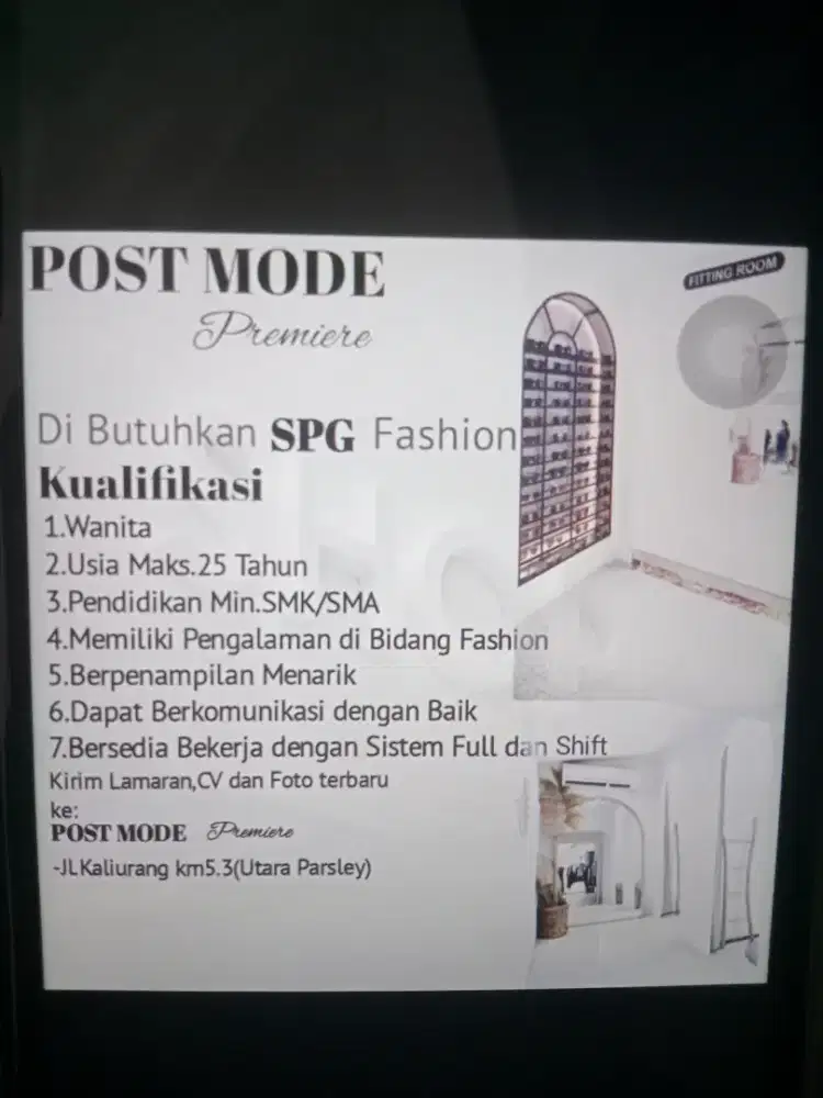 Lowongan kerja SPG
