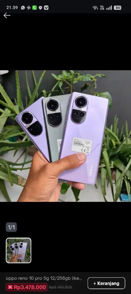 OPPO RENO 10PRO 5G 16GB/256GB(RAM MANTUL)
