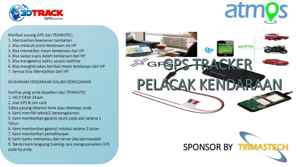 GPS TRACKER KENDARAAN BERMOTOR MURAH BERGARANSI 3DTRACK
