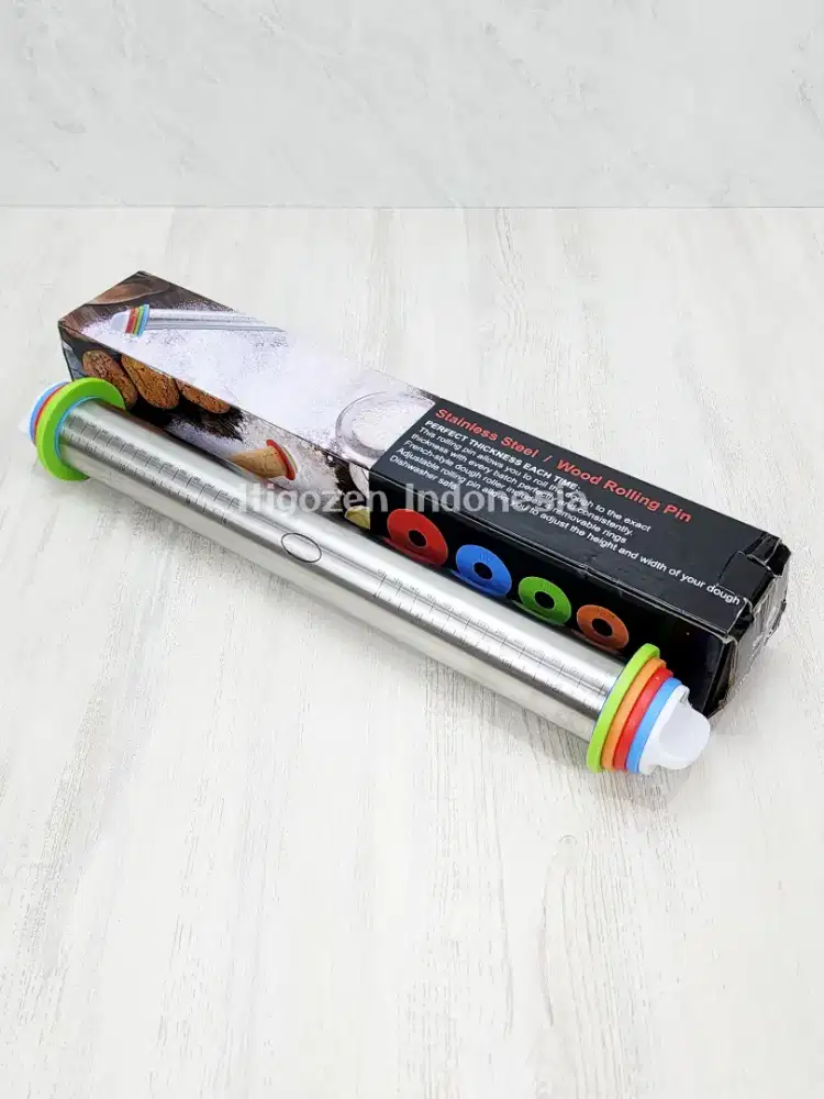 Preloved Adjustable Rolling Pin Stainless Steel – 35 cm