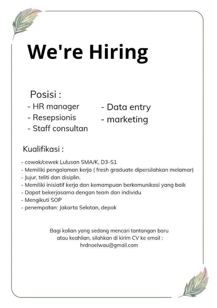 Info loker terbaru
