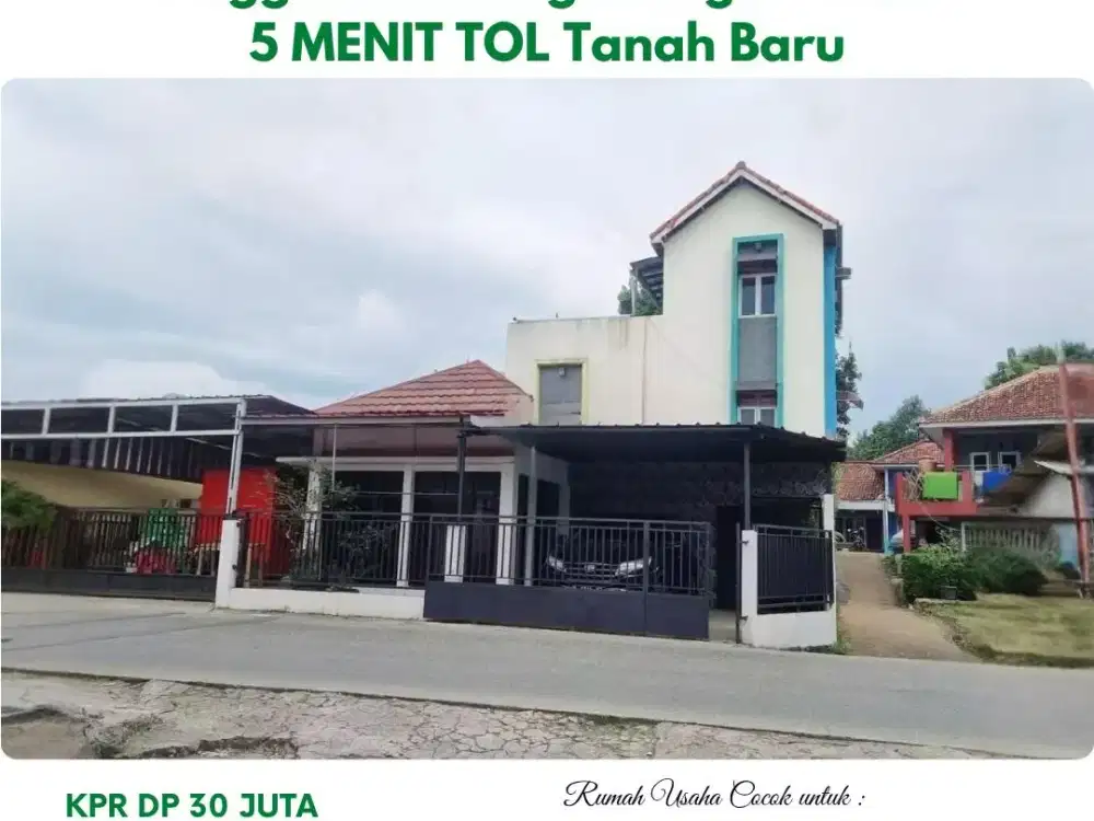 Rumah Ruko Rukan 3 Lantai Pinggir Jalan Sogiri Dekat TOL Tanah Baru Siap Huni Rasa Baru