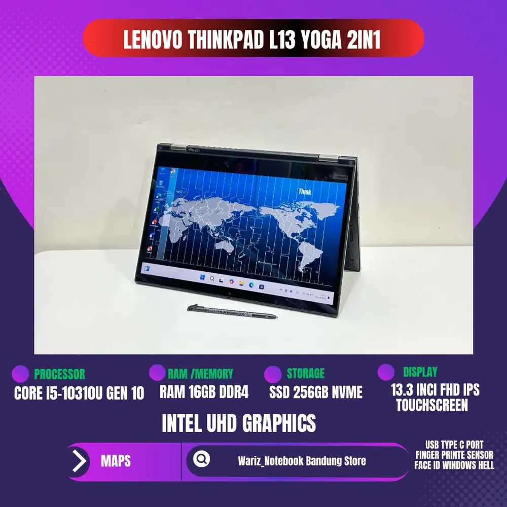 LENOVO THINKPAD L13 YOGA CORE I5-10310U RAM 16GB SSD 512GB