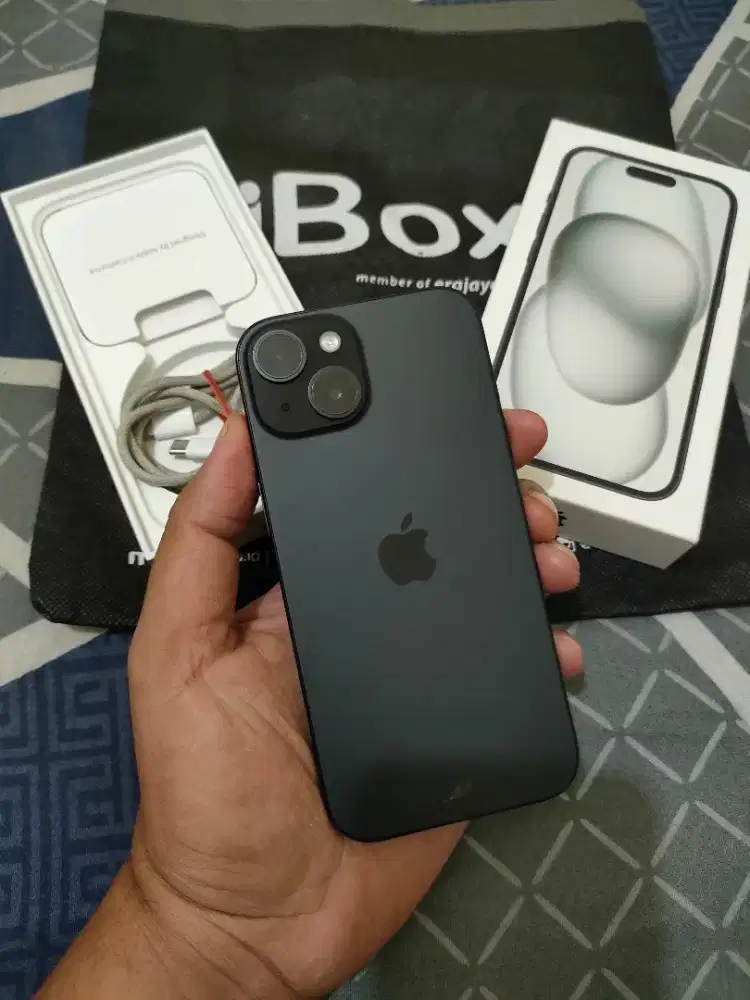 Iphone 15 128gb iBox on mei 2026 fullset mulus