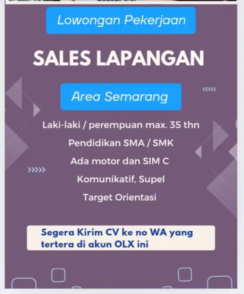 SALES LAPANGAN Area SEMARANG