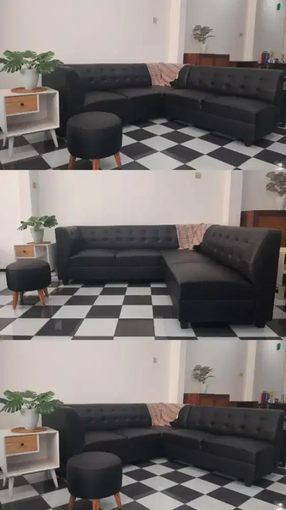 Sofa sudut meteorite+stool