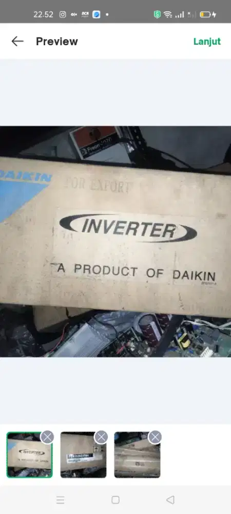 Daikin inverter FTKD 35 GVM4 indoor aja masih dus mulus