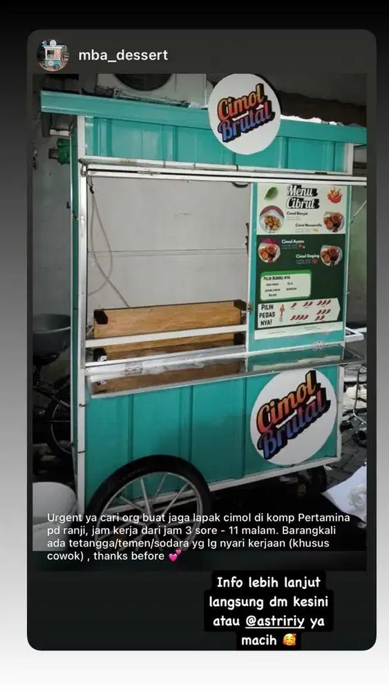 Loker jaga cimol brutal