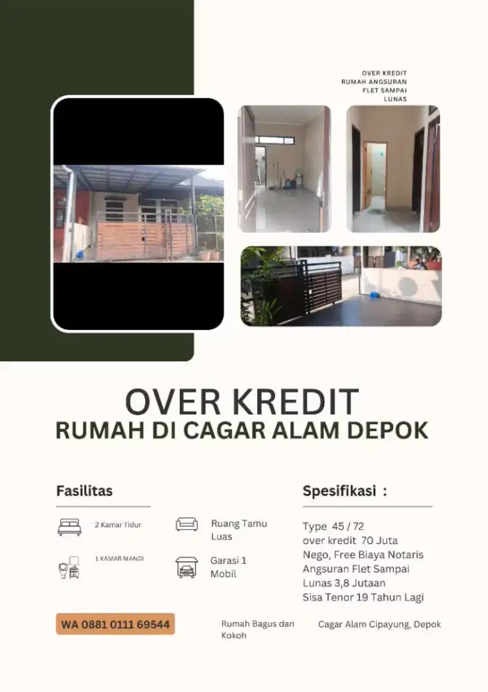 Over Rumah Angsuran Flet di Cipayung Depok
