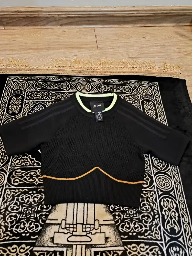 IVY PARK KNIT CROP TOP ADIDAS WOMENS S BLACK ORIGINAL PRELOVED