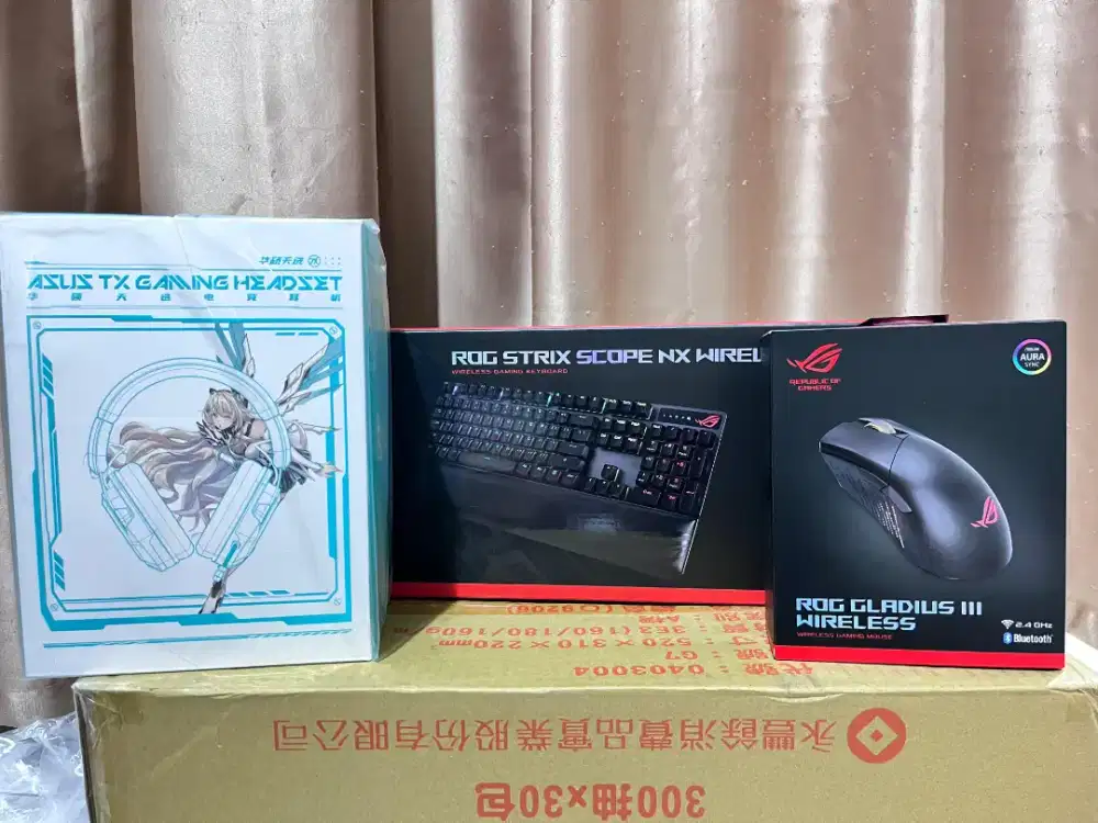 Asus Rog Keyboard, Mouse, Headphone Original