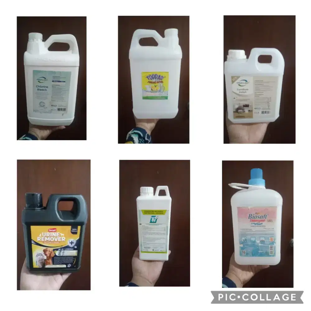 Jerigen plastik bekas 1L, 3.7L, dan 5L