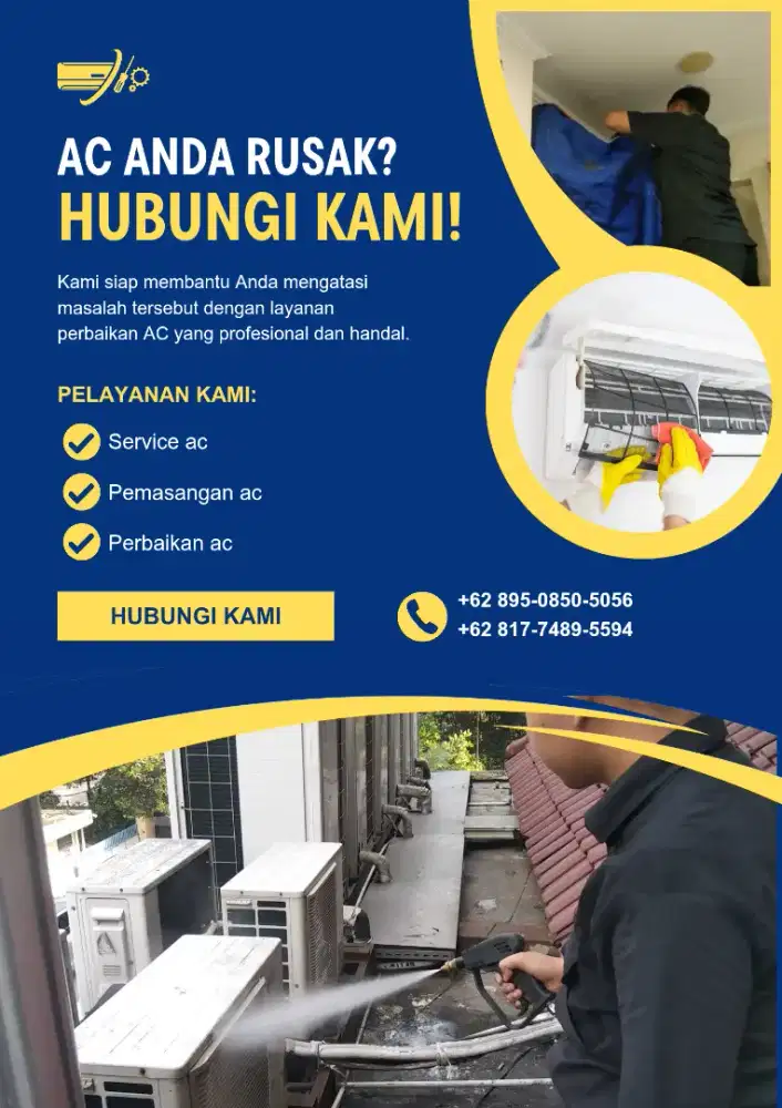Terima layanan service ac, perbaikan dan pemasangan