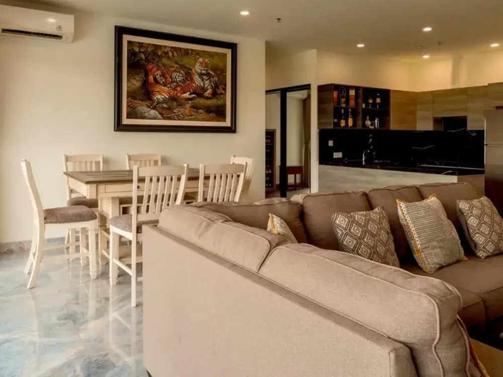 DIJUAL APARTEMEN 3 BR GRAHA GOLF FULL FURNISH LANTAI RENDAH