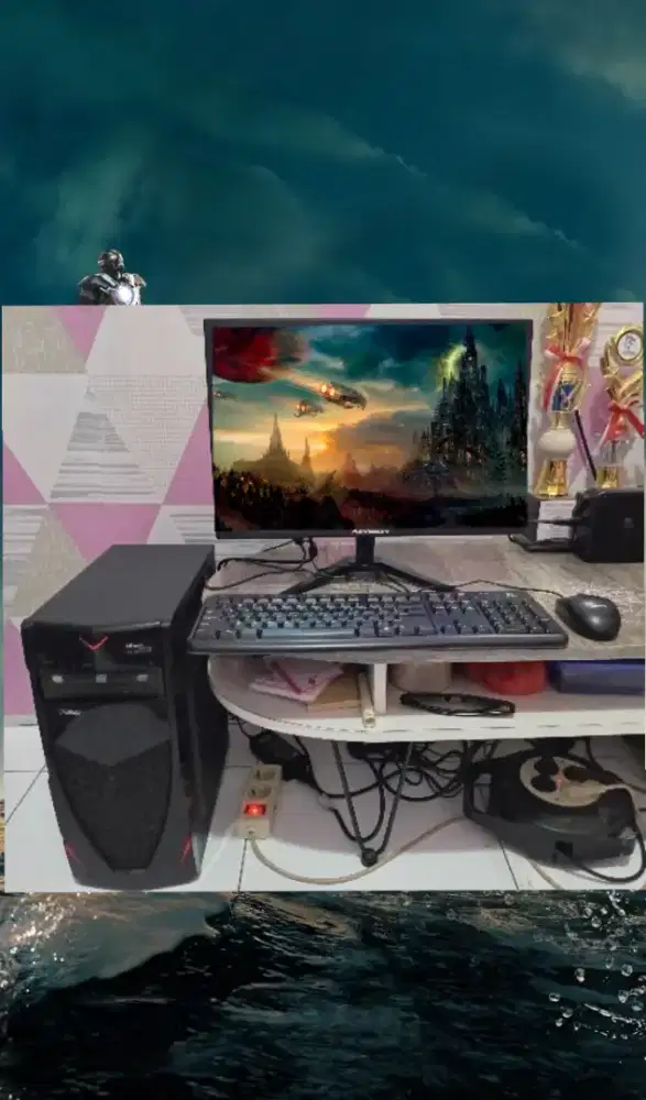 PC GAMING DESIGN + LCD + RAM 8 GB + VGA 1 GB + HD 500 GB + GAMES APP