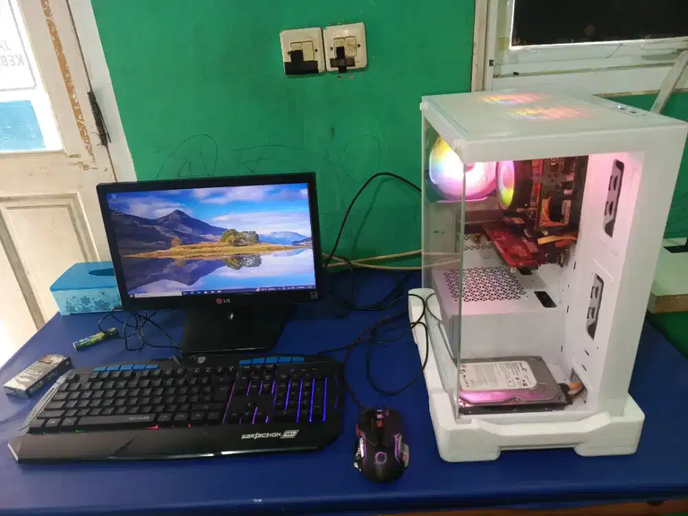 Jual komputer dual core ram 8gb SSD 128gb plus Hdd 500gb