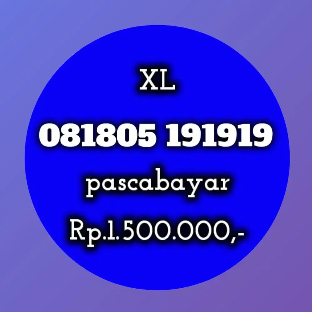 NOMOR CANTIK XL 191919
