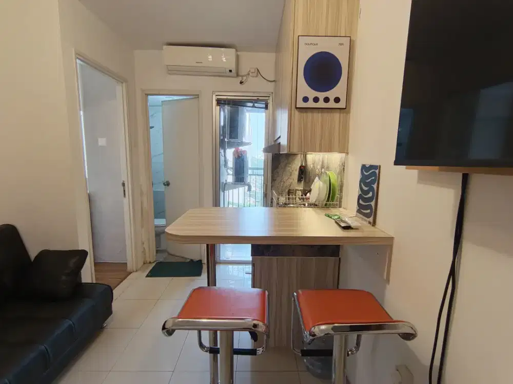 DISEWAKAN APARTEMEN 2 BR GREEN PALACE KALIBATA CITY VIEW PREMIUM