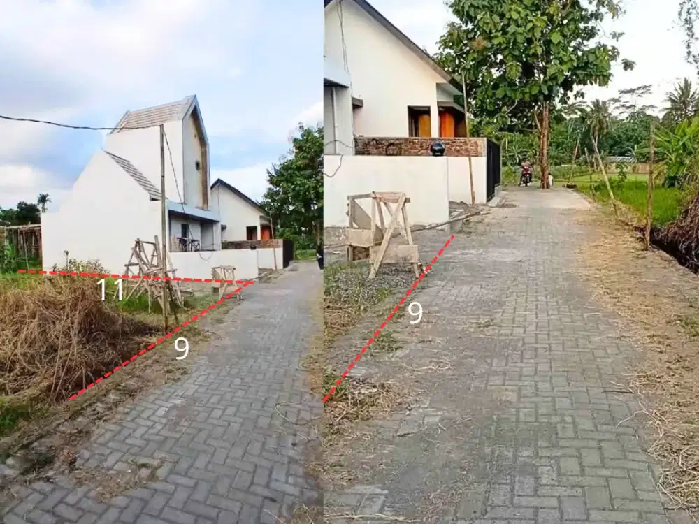 Dijual Cepat Tanah Kosong di Sleman Dekat Sekolah Sd Bias Pemandangan Sawah