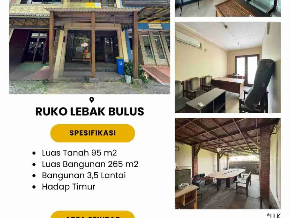 Di jual ruko di komplek villa delima Lebak bulus